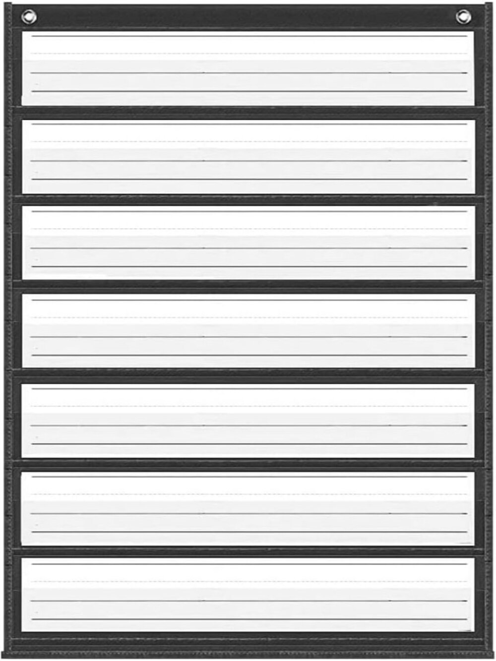 Magnetic Pocket Chart,Standard Pocket Chart with 7+1 Pockets,14 Double-Sided Dry